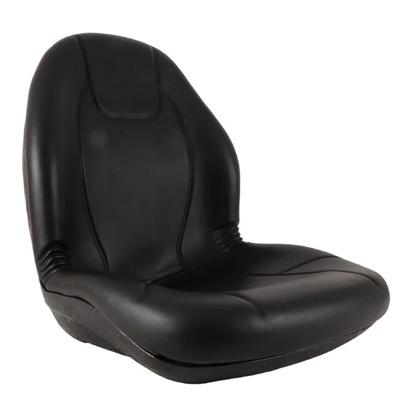 Complete Tractor Seat 3010-0058 Black Medium Back 15" Height, Plastic Pan 18"...