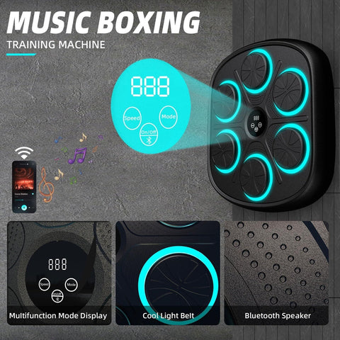 New Smart Music Boxing Machine with Boxing Gloves, Bluetooth Training Machine...