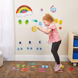 Really Good Stuff Rainbow Sensory Path Decals for Floor & Wall - Deluxe Senso...