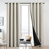 100% Blackout Curtains 106 inch Length for Bedroom, Thick Noise Reduction The...