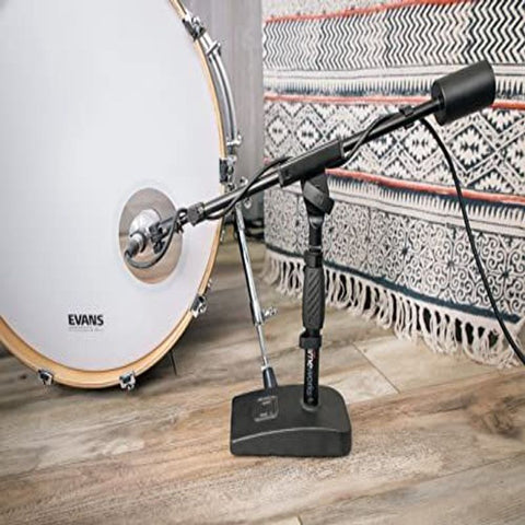 Gator Frameworks Short Weighted Base Microphone Deluxe Base, Black