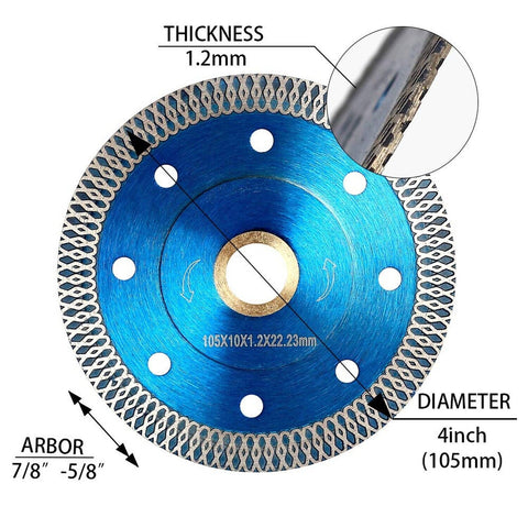 10Pcs/Lot 4" Super Thin Diamond Saw Blades Tile Porcelain Cutting Blade