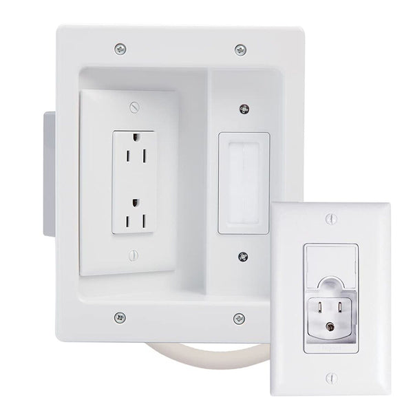 Legrand - OnQ Cable Management Hides All Cords, TV Outlet Wall Kit Works with...