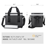 KingCamp Soft Cooler Bag Insulated Leak Proof 30 Cans Large Cooler Bag With S...
