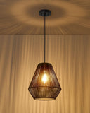 ELYONA Modern Woven Pendant Light Fixtures 11.8" Farmhouse Coastal Hanging La...