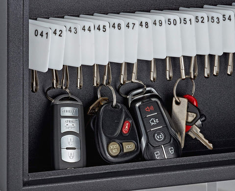 Adiroffice Key Holder Wall Mount - 60 Keys Lock Box with Code, Key Cabinet Wa...
