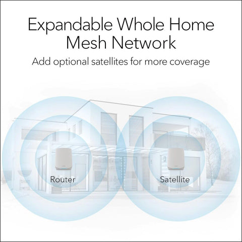 NETGEAR Orbi Whole Home Tri-Band Mesh WiFi 6 System (RBK752P) &#8211; Router wit