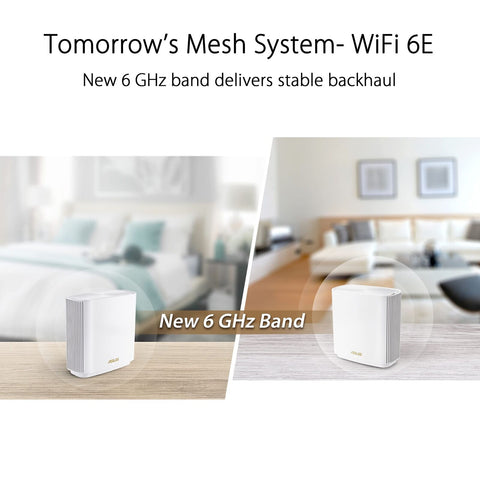 ASUS ZenWiFi Whole-Home Tri-Band Mesh WiFi 6E System (ET8 2PK), Coverage up...