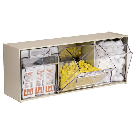 Akro-Mils 06703 TiltView Horizontal Plastic Organizer Storage System Cabinet ...