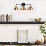 Black Gold Bathroom Light Fixtures, Modern 3-Light Vanity Light Over Mirror, ...