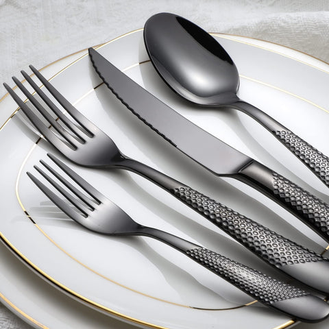 45-Piece Silverware Set Stainless Steel Flatware Set for 8 with Serving Utens...