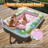 Sloosh XL Inflatable Tanning Pool Lounger Float for Adults, 85" x 57" Extra L...