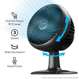 Honeywell Turbo Force Oscillating Table Fan, HT-906,Black, Medium (Oscillating)