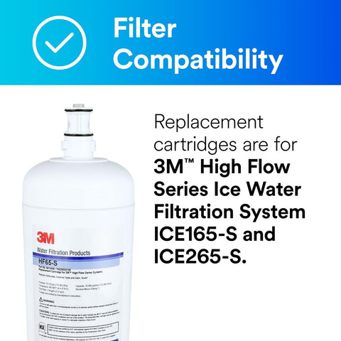 3M Water Filtration Replacement Cartridge HF65-S for Ice Series ICE165-S and ...