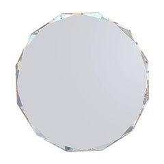 SNUGACE Single Beveled Edge Circle Mirror Frameless Wall Mount 20, Silver