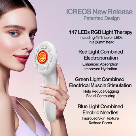 Red Light Therapy for Face and Body Wand Amplified with 147 LEDs in 26mm Head...