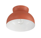 Craftmade 59181-BCY Ventura Dome Flush Mount, 1-Light 60 Watts, Baked Clay, B...