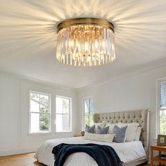 Flush Mount Ceiling Light, Crystal Ceiling Light, Modern Crystal Chandelier C...