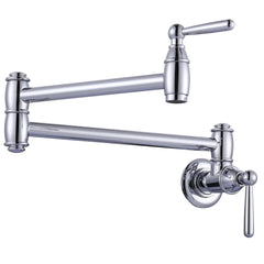 Pot Filler Faucet Chrome, ARCORA Modern Pot Filler Wall Mount Kitchen Folding...