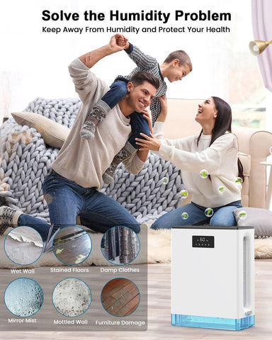 BIZEWO Dehumidifier for Home, (980 sq.ft) Queit Dehumidifiers for Basement, B...