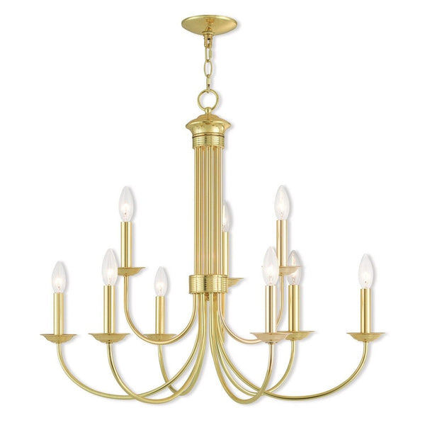 Livex Store 42687-02 Chandelier, Polished Brass 30"L x 30"W x 27"H