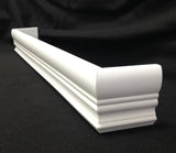 US Window and Floor 2" Cordless Faux Wood Blinds, Blind Size 24" x 72", Outsi...