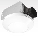 Homewerks 7117-01-WH Bathroom Integrated LED Light Ceiling Mount Exhaust Vent...