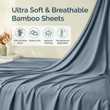 Twin Sheets Set by Gokotta,100% Rayon Derived from Bamboo Sheets Twin Size,So...