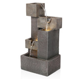 Alpine Corporation ZDQ110 Indoor/Outdoor Floor Multi-Tier Fountain w/LED Ligh...