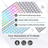 RK ROYAL KLUDGE RK84 Pro RGB 75% Triple Mode BT5.0/2.4G/USB-C Hot Swappable M...