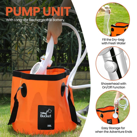 B013 Portable Camping Shower - Stay Clean and Refreshed Anywhere with Our Cam...