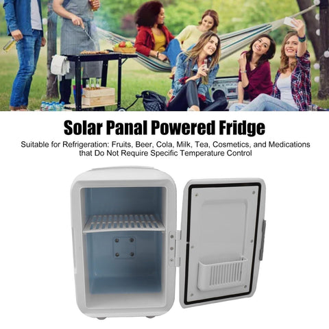 Portable Mini Fridge, 50W Monocrystalline Solar Panel DC18V Solar Powered Ref...