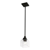 LIVEX LIGHTING Aragon 1 Light Mini Pendant in Black (49761-04) 4.75 x 46