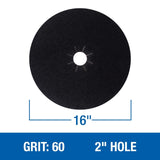Mercer Industries 426060 Silicon Carbide Floor Sanding Disc, Cloth Back, 16" ...