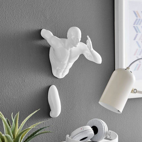 Wall Decor Sculptures, 13" Wall Runners with Hardware Included (White) Large