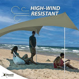 Otentik Beach Sunshade - with Sandbag Anchors - The Original Sunshade Since 2...