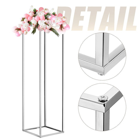 MECCANIXITY Wedding Flower Stand Vase Column, Metal Flower Stand 15.7, 23.6, ...