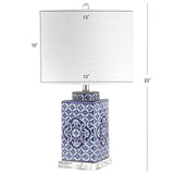 JONATHAN Y JYL3006A Choi 23" Chinoiserie LED Table Lamp Traditional Bedside D...