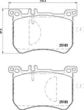 Brembo P50111 Low-Met Front Disc Brake Pad Set MERCEDES-BENZ OE# A0064204920