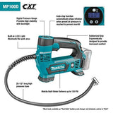 Makita MP100DZ 12V max CXT® Lithium-Ion Cordless Inflator, Tool Only, Factory