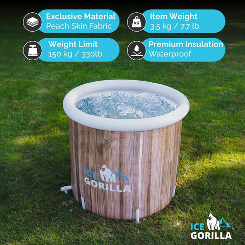 Ice Gorilla Ice Bath Tub for Athletes &#8211; 5 Layer Insulated Ice Tub for Cold