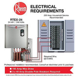 Rheem RTEX-24 24kW 240V Electric Tankless Water Heater, Gray