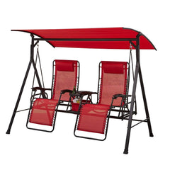 Garden Winds Replacement Canopy Top Cover for Big and Tall Bungee Swing - RED...