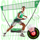 Badminton Net Outdoor Game Set, Rackets Shuttlecocks Combo for Kids & Family ...