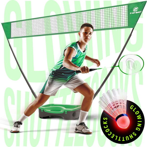 Badminton Net Outdoor Game Set, Rackets Shuttlecocks Combo for Kids & Family ...