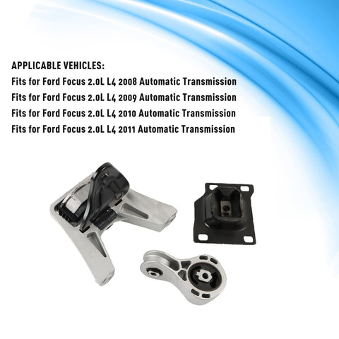 Engine Mount Set Fits for Ford Focus 2.0L 2008-2011 After-Market Parts 1 Year...