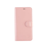 Full Grain Leather Wallet Case for iPhone 14 Detachable Magnetic Flip Cover w...