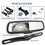 Pyle Backup Car Camera Rear View Mirror Screen Monitor System with Parking & ...