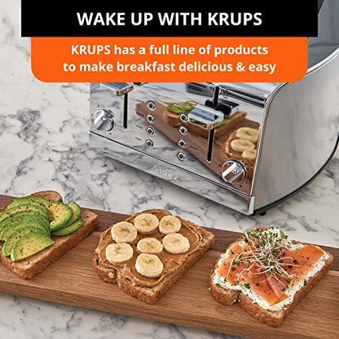 Krups Breakfast Set Stainless Steel Toaster 4 Slice 4-Slice,