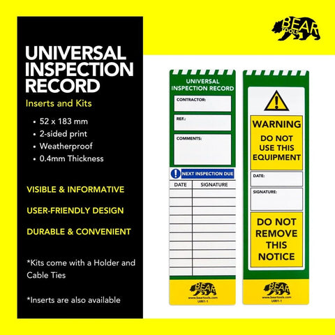 BearTOOLS Universal Inspection Record Kit Generic Multi-application Compact D...